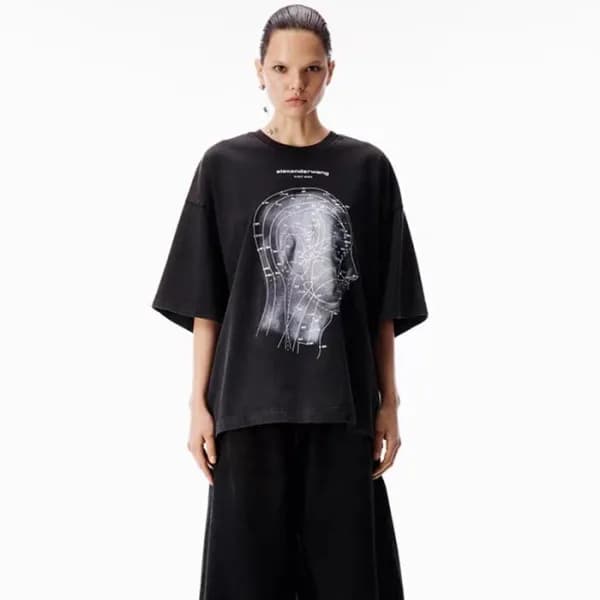 알렉산더왕 여성 라운드 반팔티 - Alexander wang Womens Round Tsh… - 1
