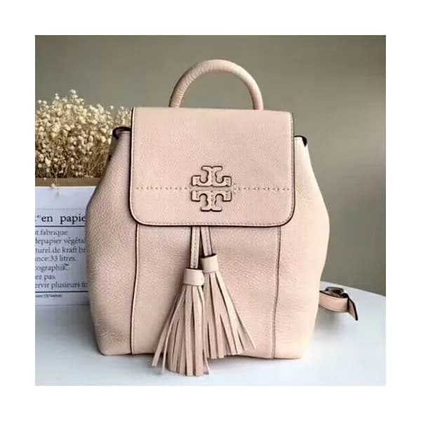 Tory Burch Leather Pink Tassel Back Pack,27cm - 토리… - 1