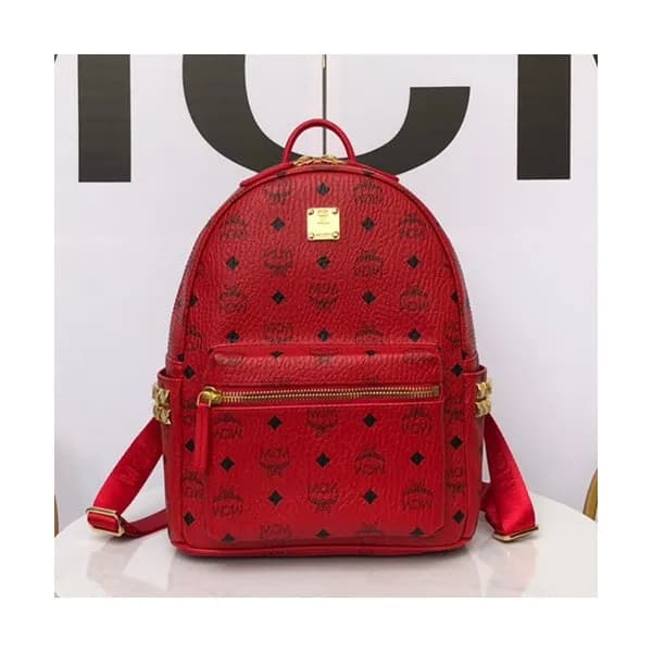 MCM Stark Leather Back Pack,17/21/26/34cm - 엠씨엠 스타… - 1