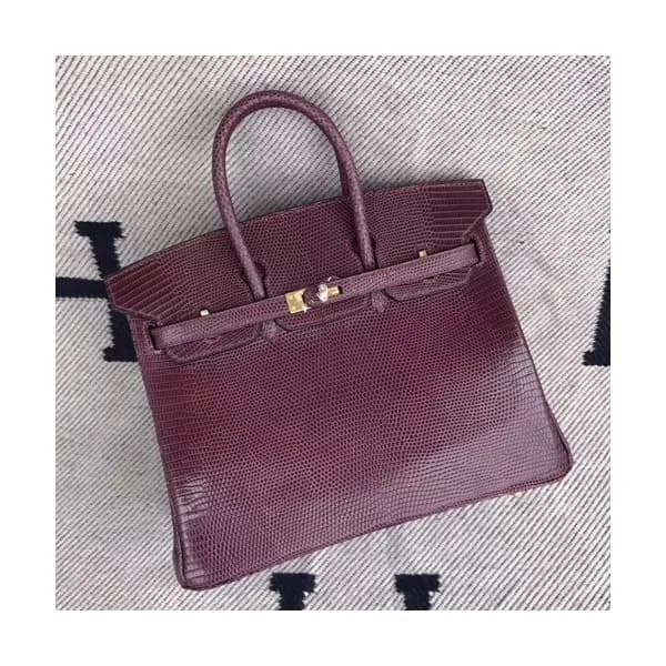 Hermes Birkin Lizard Leather Tote Shoulder Bag ,25… - 1