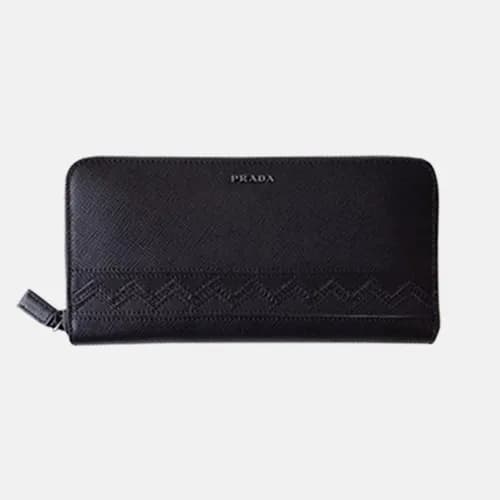 Prada 2018 Mens Saffiano Leather Zippy Long Purse … - 1