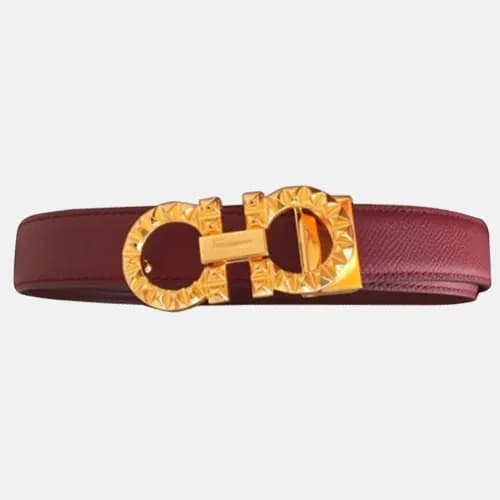 Salvatore Ferragamo 2019 Ladies Gancio Leather Bel… - 1
