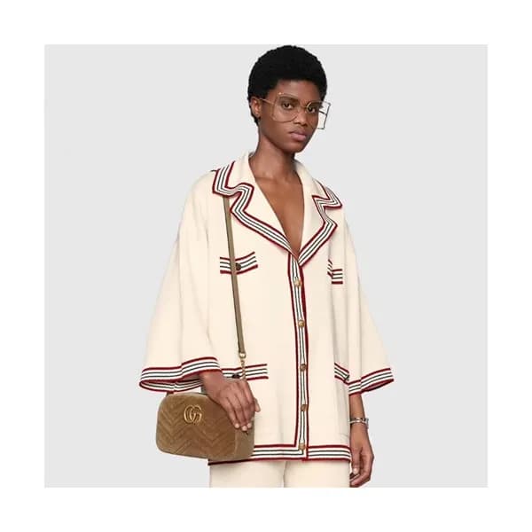 Gucci Marmont Matlase Velvet Camera Shoulder Bag,2… - 1