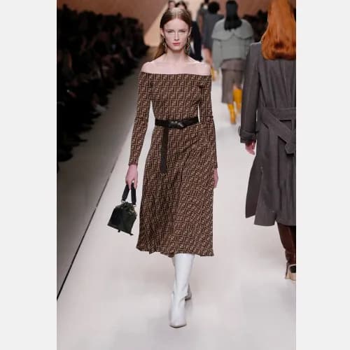Fendi 2019 Ladies Baguette "F" Buckle Leather Bell… - 1