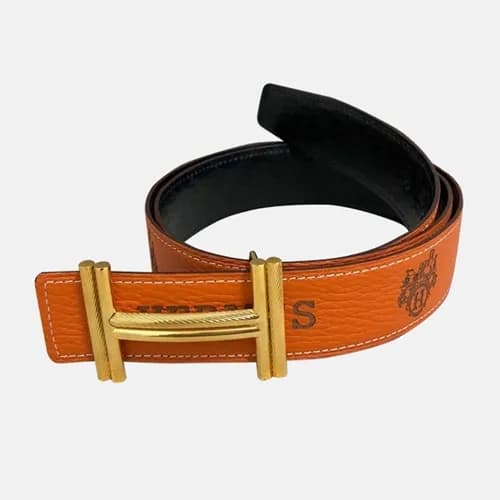 Hermes 2019 Mens Business Initial Logo Leather Bel… - 1