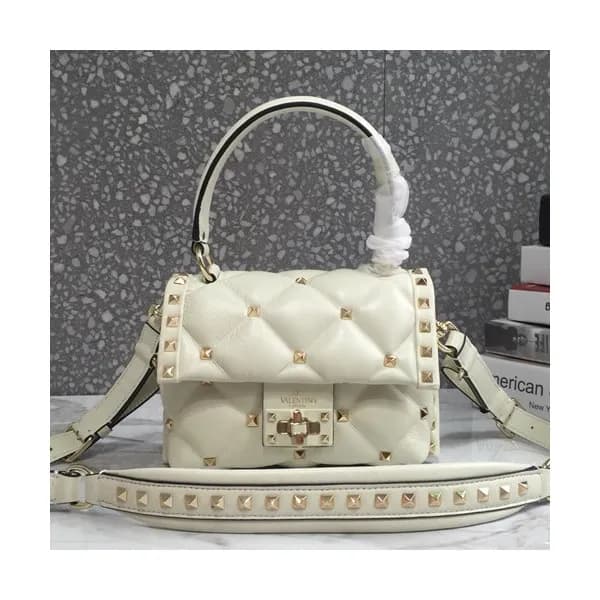 Valentino 2019 Leather Rockstud Spike Tote Shoudle… - 1