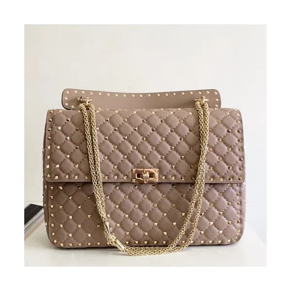 Valentino 2019 Leather Rockstud Spike Large Tote S… - 1