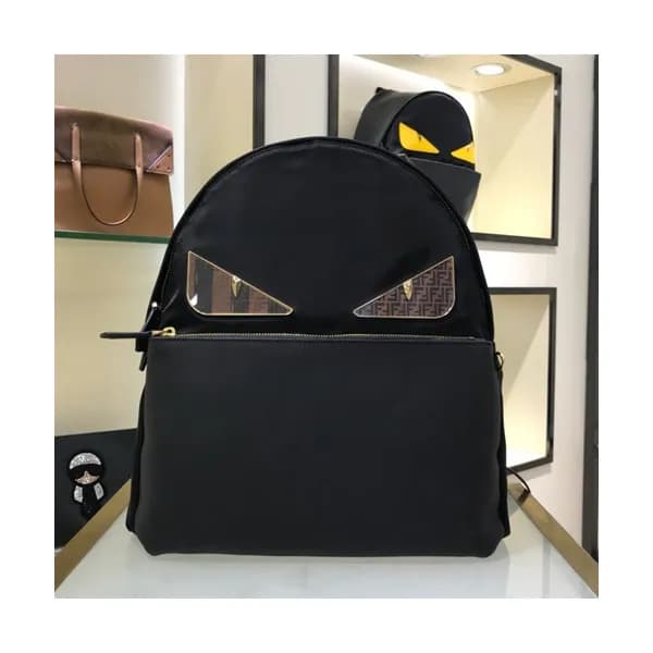 Fendi 2019 Nylon&Leather Bag Bugs Back Pack ,38CM … - 1
