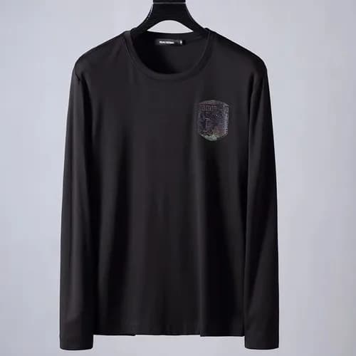 Versace 2019 Mens Cotton T-shirt - 베르사체 남성 코튼 긴팔티셔… - 1