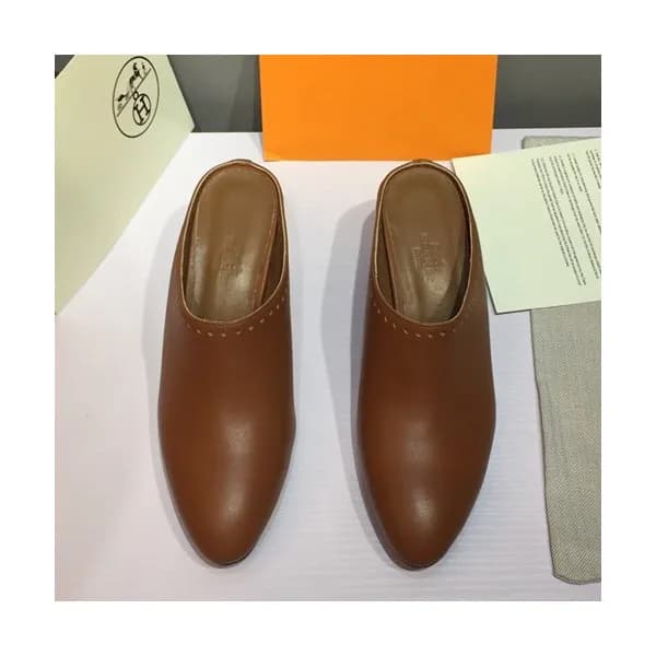 Hermes 2019 Ladies Leather Middle Heel Bloafer- 에르… - 1