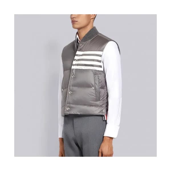Thom Browne 2019 Mens Patch Logo Down Pedding Vest… - 1
