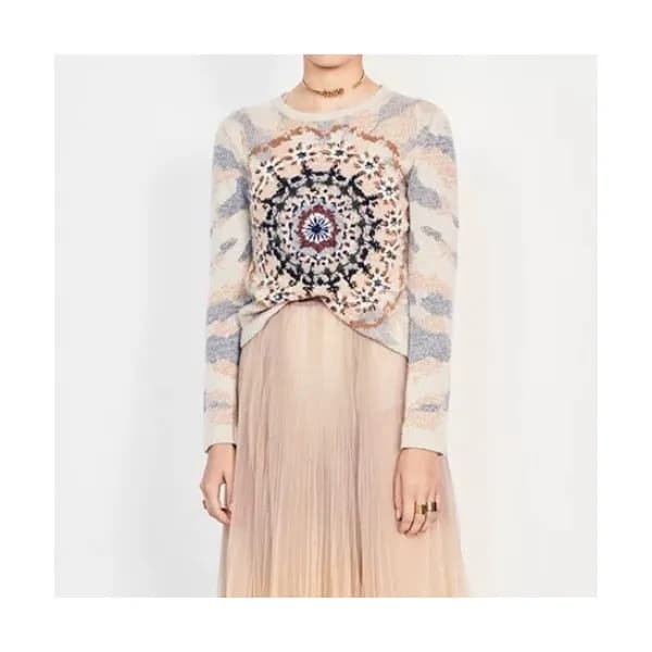 Dior 2019 Womens Retro Logo Crew-neck Wool Sweater… - 1