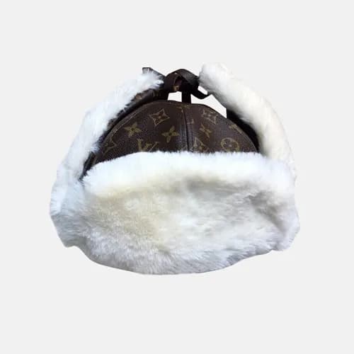 Louis Vuitton 2019 Ladies Canvas & Fur Cap - 루이비통 … - 1