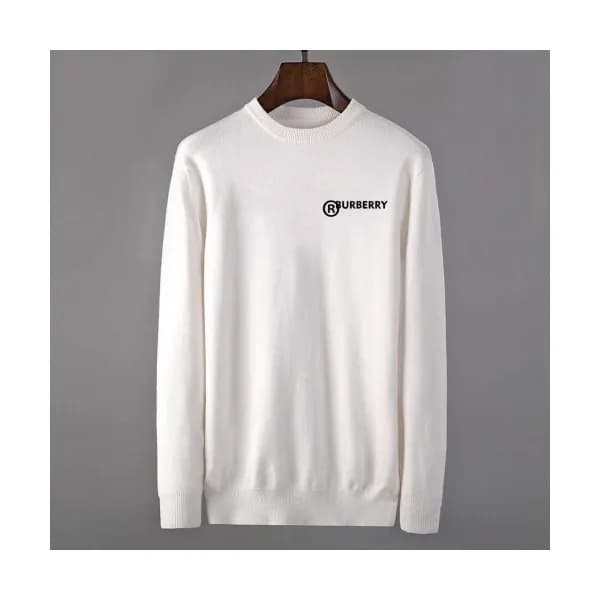 Burberry 2019 Mens Retro Logo Crew-neck Wool Sweat… - 1