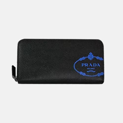 Prada 2020 Saffiano Mens Zip Round Wallet, 2ML317 … - 1