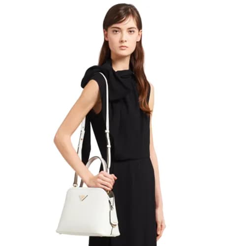 Prada 2020 Matinee Leather Tote Shoulder Bag,28.5C… - 1