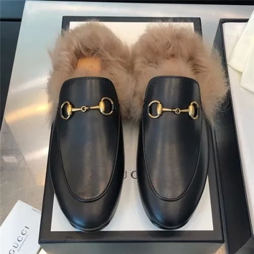 Gucci 2020 Women's Leather Wool Slipper - 구찌 2… - 1