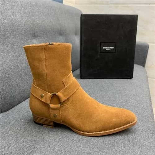 Saint Laurent 2020 Men's Leather Ankle Boots -… - 1