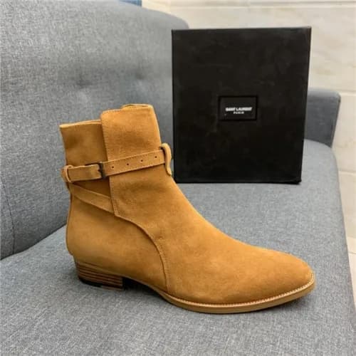 Saint Laurent 2020 Men's Leather Ankle Boots -… - 1