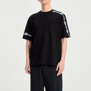 Shellac Mens Black Tshirts - 셸락 2021 남성 로고 캐쥬얼 반팔티…
