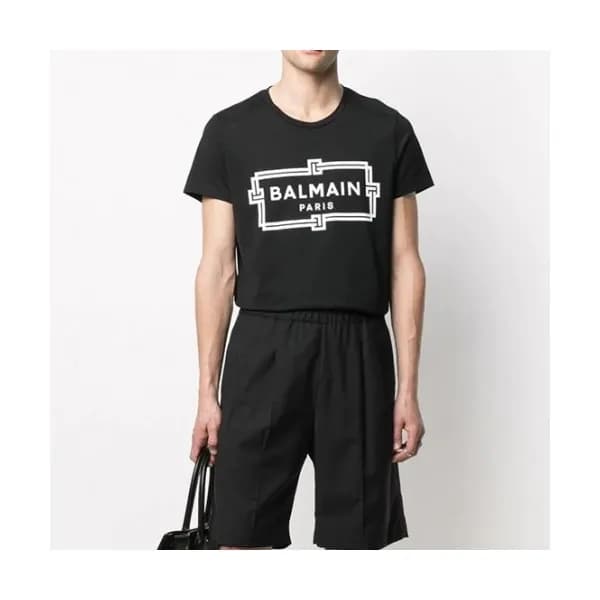 [발망]Balmain 2021 Mens Logo Cotton Short Sleeved Ts… - 1
