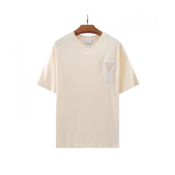 Ami Mm/Wm Casual Cotton Short Sleeved Tshirt Ivor… - 1