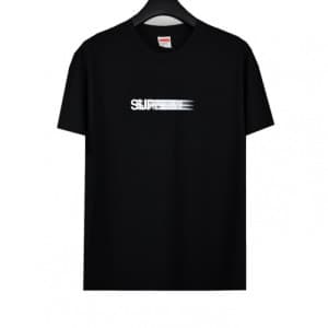 Supreme Mens Logo Cotton Short Sleeved Tshirts Bl…