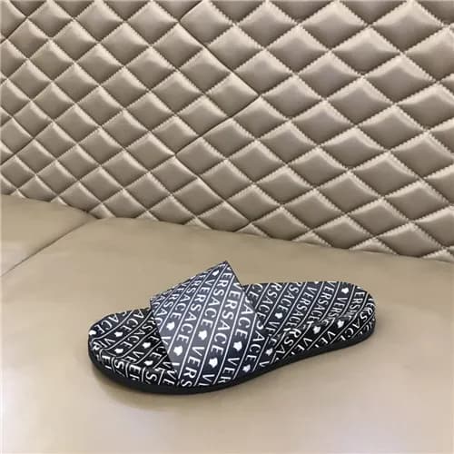 Versace 2021 Men's Leather Slipper,VERS0578 - … - 1