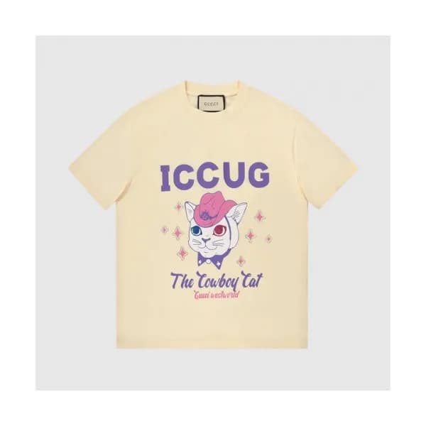 Gucci Mm/Wm Logo Short Sleeved Tshirts Ivory - 구찌… - 1