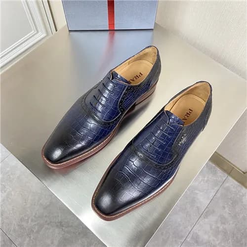 Prada 2021 Men's Leather Oxford Shoes,PRAS0814… - 1
