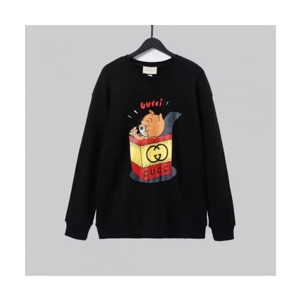 Gucci Mm/Wm Logo Crew-neck Cotton Tshirts Black … - 1