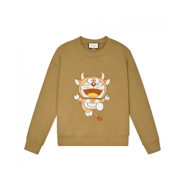 Gucci Mm/Wm Logo Crew-neck Cotton Tshirts Camel -… - 1