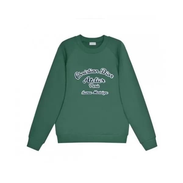 Dior Mm/Wm Logo Casual Cotton Tshirts Green - 디올 … - 1