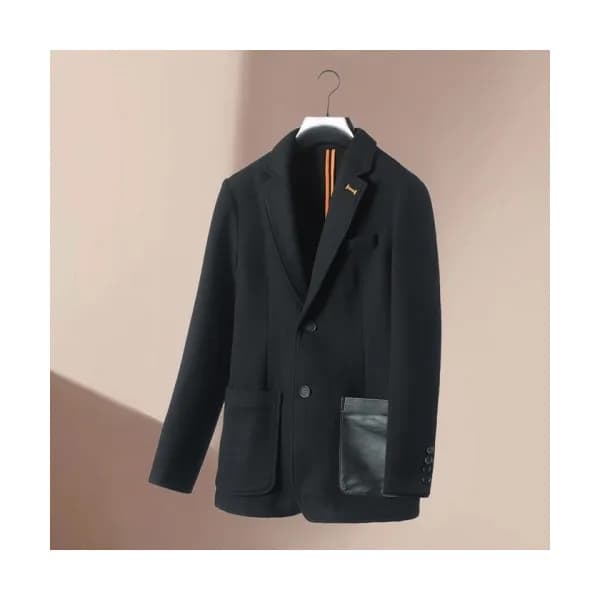 Hermes Mens Business Wool Suit Jackets Black - 에르… - 1