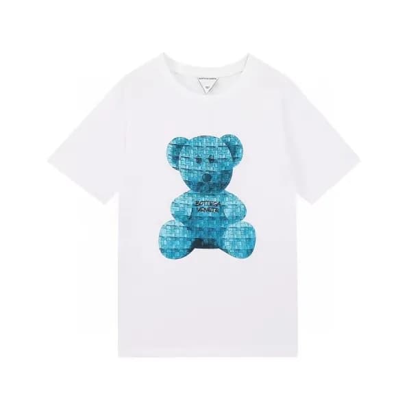 보테가 남성 크루넥 화이트 반팔티 - Mens White Tshirts - bot0333x - 1