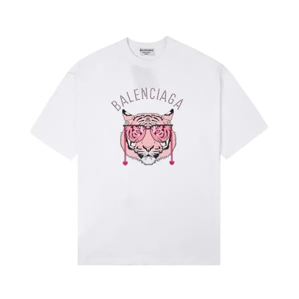 발렌시아가 여성 크루넥 화이트 반팔티 - Womens White Tshirts - bal0… - 1