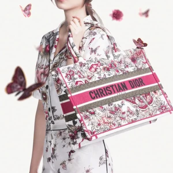 디올 여성 레드 북토트 - Womens Red Book Tote - dio01843x - 1