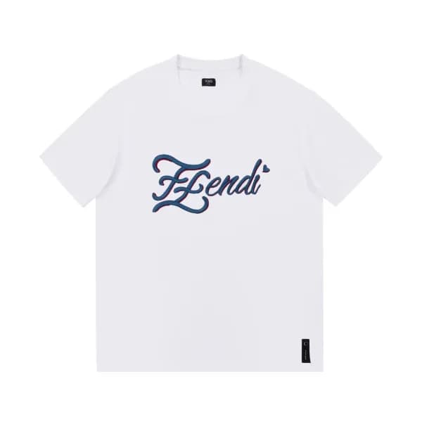 펜디 남성 화이트 크루넥 반팔티 - Mens White Tshirts - fen01245x - 1