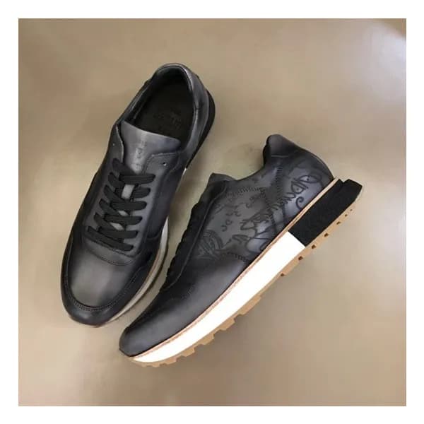 벨루티 남성 클래식 블랙 스니커즈 - Mens Black Sneakers - ber009… - 1