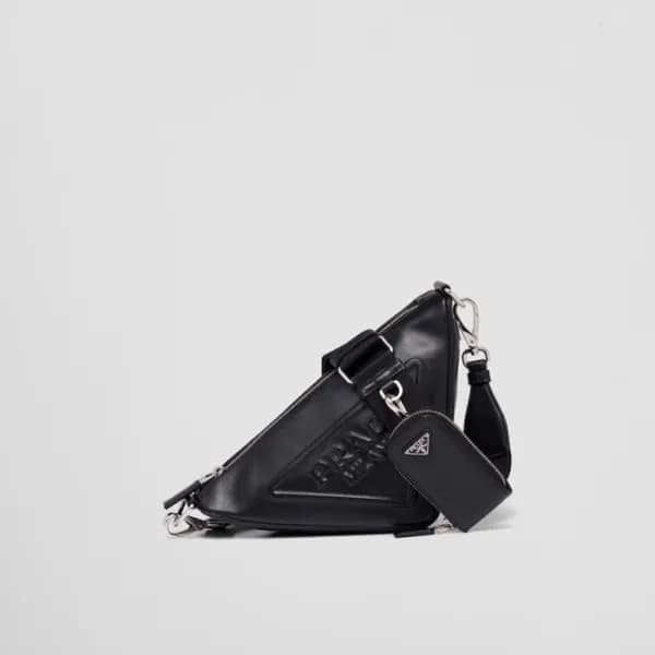 프라다 여성 Couple 블랙 크로스백 - Womens Black Shoulder Bag … - 1