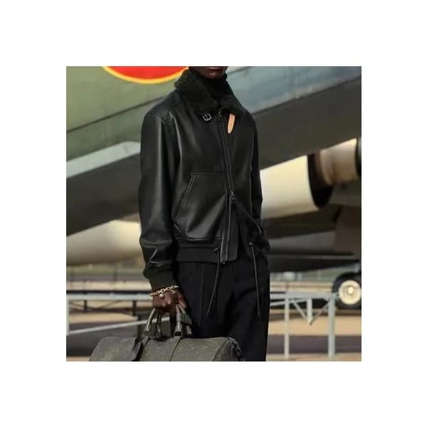 루이비통 남성 가죽 자켓 - Louis vuitton Mens Black Jacket - … - 1