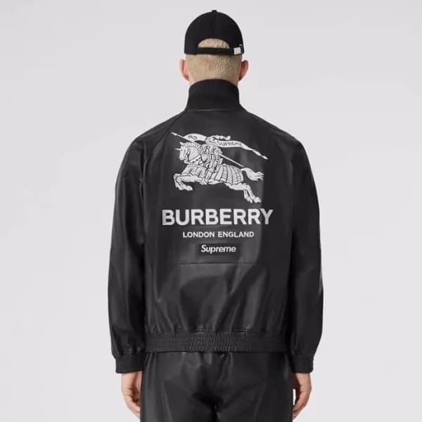 버버리 남성 클래식 블랙 가죽 자켓 - Burberry Mens Black Jackets … - 1