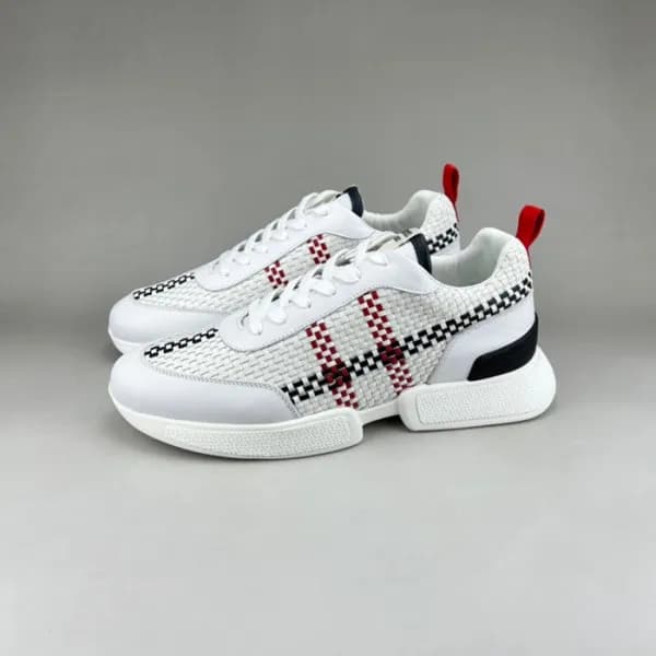 에르메스 남성 클래식 화이트 스니커즈 - Hermes Mens White Sneakers … - 1