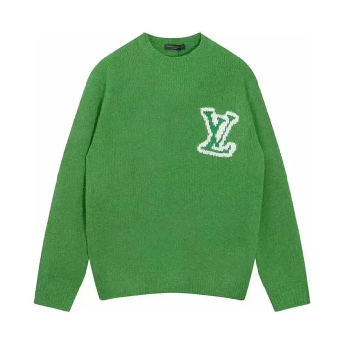 루이비통 남성 그린 크루넥 니트 - Louis vuitton Mens Green Sweat… - 1