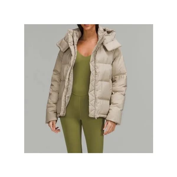 룰루레몬 여성 구스다운 베이지 패딩 - Lululemon Womens Beige Paddi…