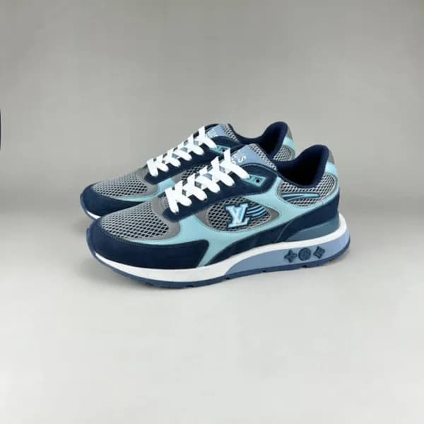 루이비통 남성 블루 스니커즈 - Louis vuitton Mens Blue Sneakers… - 1