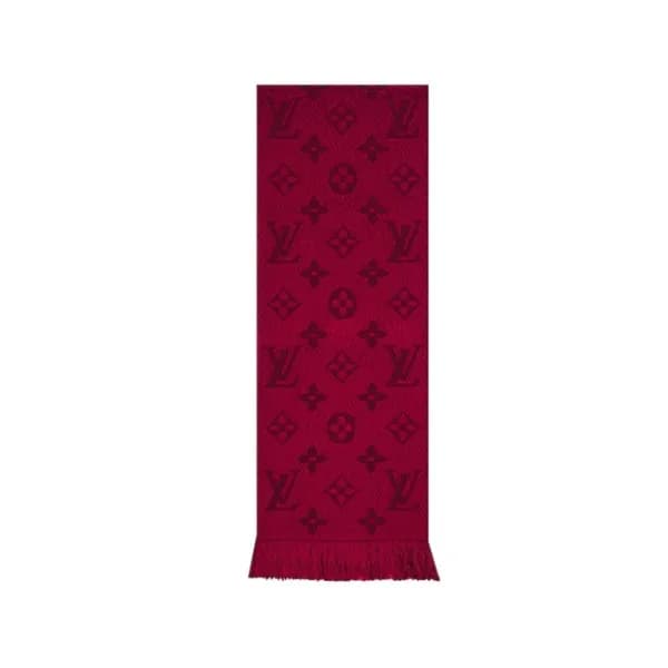 루이비통 남/녀 레드 머플러 - Louis vuitton Unisex Red Muffler… - 1