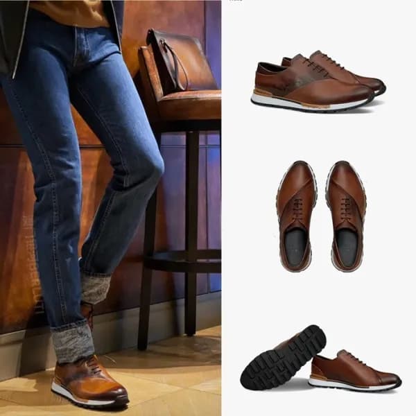 벨루티 남성 클래식 브라운 옥스퍼드 - Berluti Mens Brown Oxford - … - 1
