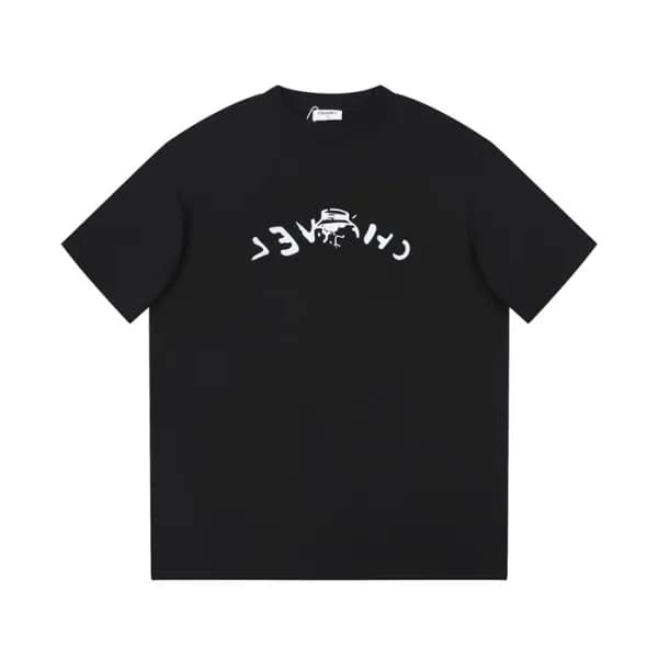 샤넬 남/녀 크루넥 블랙 반팔티 - Chanel Unisex Black Tshirts - … - 1