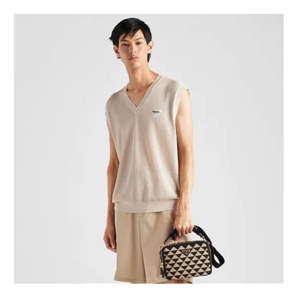 프라다 남성 베이지 베스트 - Prada Mens Beige Vest - pr378x - 1